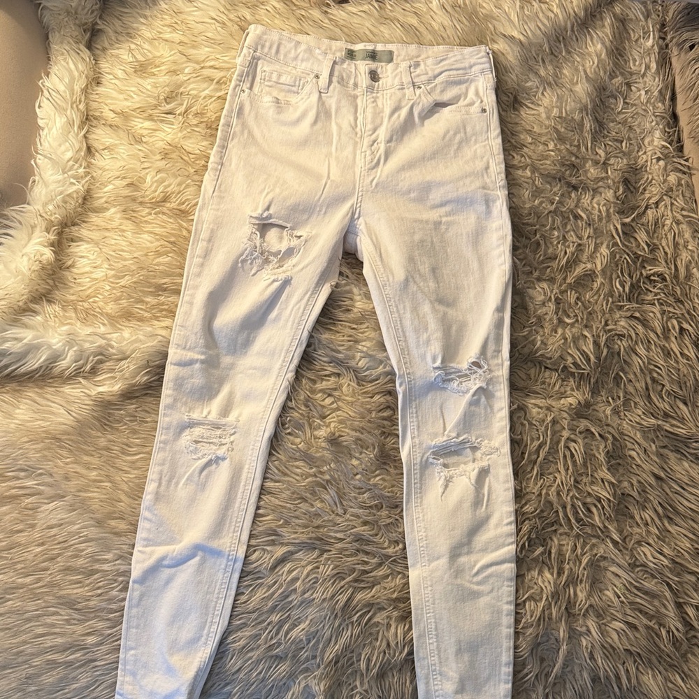 Topshop Distressed Skinny Jeans